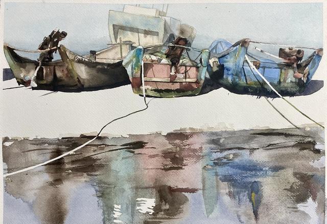 邓为画作展示